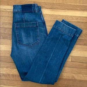 AMO ultra high rise straight leg jeans